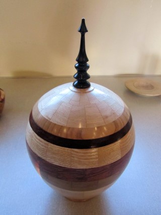 Chris withall's second placed segmented lidded pot